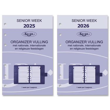 6227-25-26 150 x 95 mm Senior Agenda Inserts Weekly NL 2025 2026